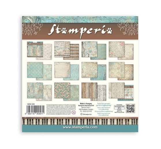 Bloc de papier scrapbooking Stamperia &laquo; Symphony Backgrounds &raquo;