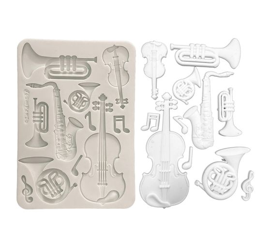 Moule en silicone A5 Stamperia &laquo; Symphony - Musical Instruments &raquo;
