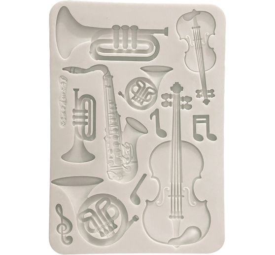 Moule en silicone A5 Stamperia &laquo; Symphony - Musical Instruments &raquo;