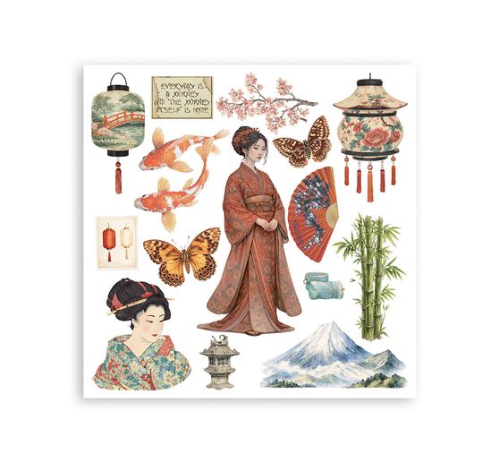 Assortiment de Rub On Stamperia &laquo; Oriental Garden &raquo;