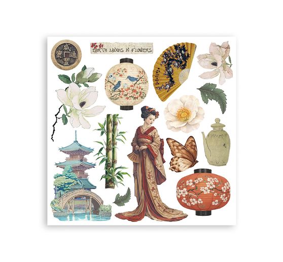 Assortiment de Rub On Stamperia &laquo; Oriental Garden &raquo;
