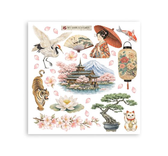 Assortiment de Rub On Stamperia &laquo; Oriental Garden &raquo;