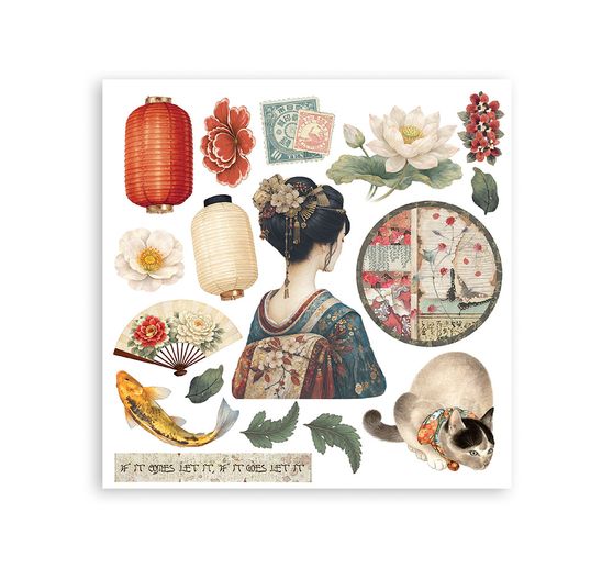 Assortiment de Rub On Stamperia &laquo; Oriental Garden &raquo;