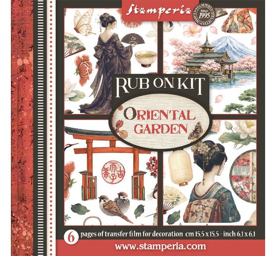 Assortiment de Rub On Stamperia &laquo; Oriental Garden &raquo;