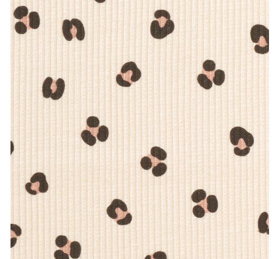 Rib jersey fabric "Leopard Sand"