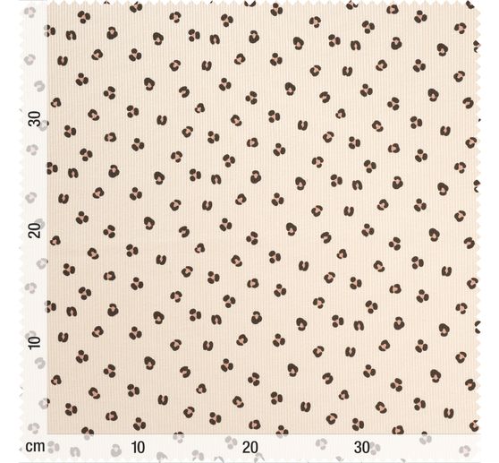 Rib jersey fabric "Leopard Sand"