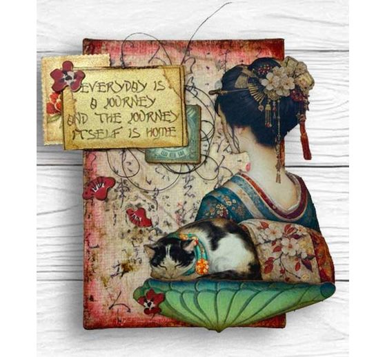 Soie de paille &agrave; motifs backgrounds Stamperia &laquo; Oriental Garden &raquo;, DIN A6, set de 8 pi&egrave;ces