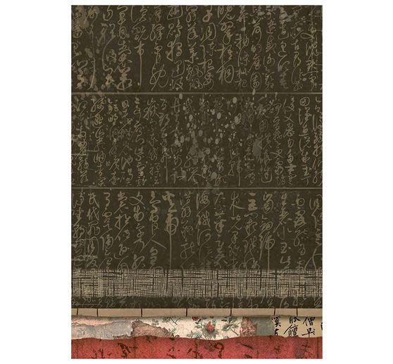 Soie de paille &agrave; motifs backgrounds Stamperia &laquo; Oriental Garden &raquo;, DIN A6, set de 8 pi&egrave;ces