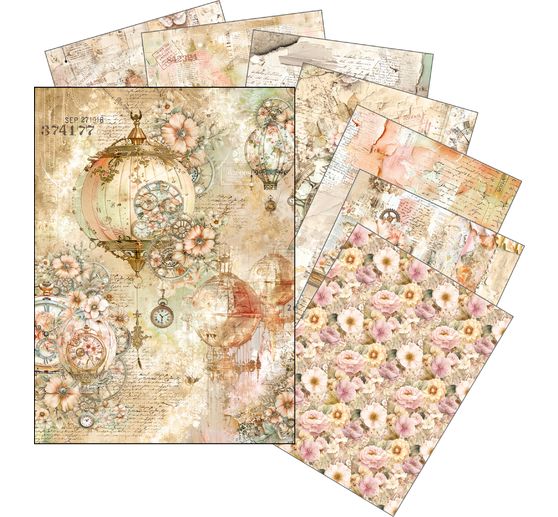 Ciao Bella Motif straw silk assortment "Lost in Time", set of 8