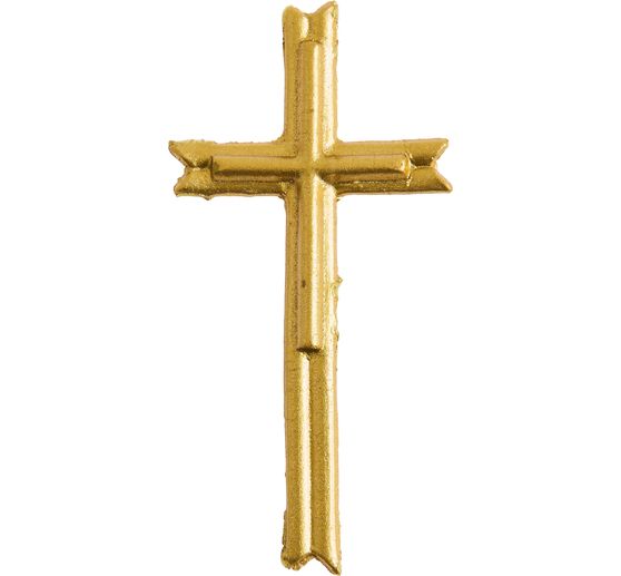 Motif en cire &laquo; Croix &raquo;, Or