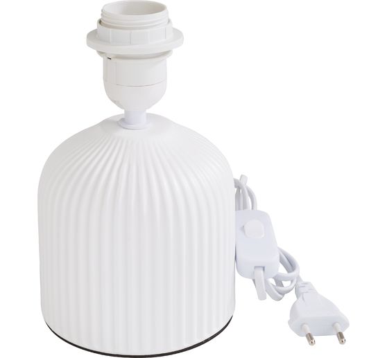 Pied de lampe VBS &laquo; Rainures &raquo;, env. 12 x12 cm