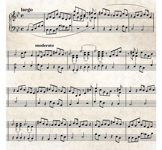 Serviette &laquo; Notes de musique &raquo;