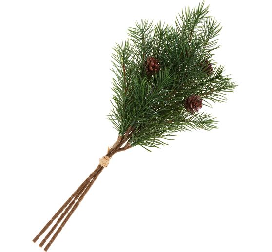 Bouquet de branches de sapin avec pommes de pin