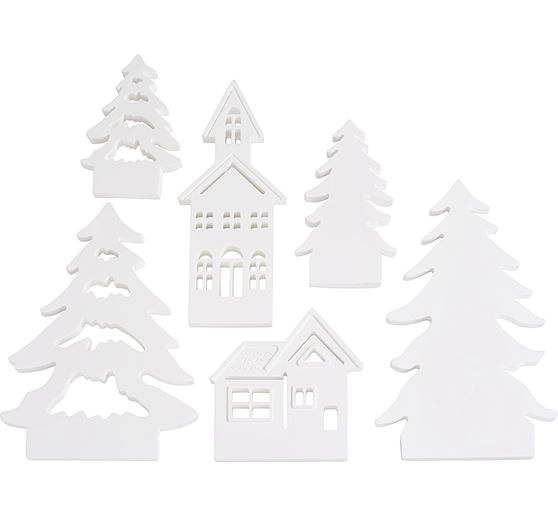 Moule en silicone VBS &laquo; Village hivernal &raquo; &agrave; bord embo&icirc;table