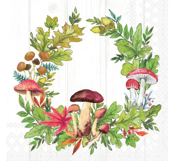 Napkin "Wreath with mushrooms"