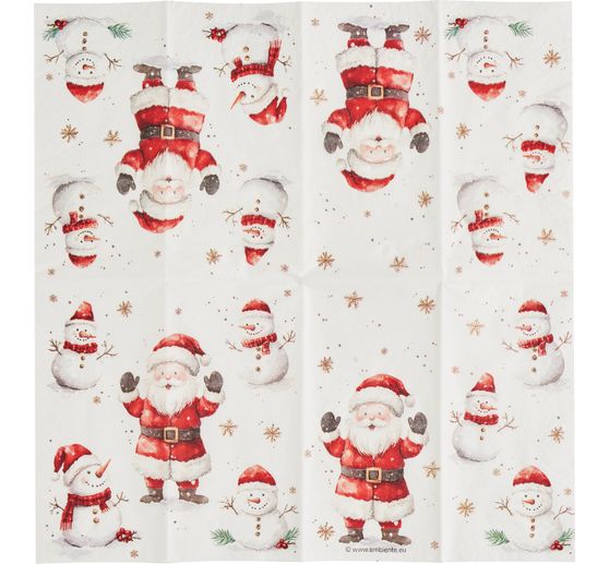 Mouchoirs en papier &laquo; P&egrave;re No&euml;l dans la neige &raquo;