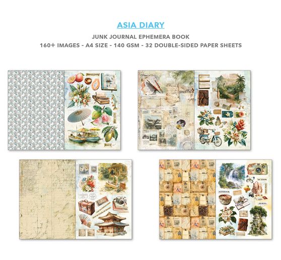 Junk Journal & Ephemera Book Ciao Bella &laquo; Asia Diary &raquo;