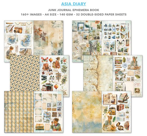 Junk Journal & Ephemera Book Ciao Bella &laquo; Asia Diary &raquo;
