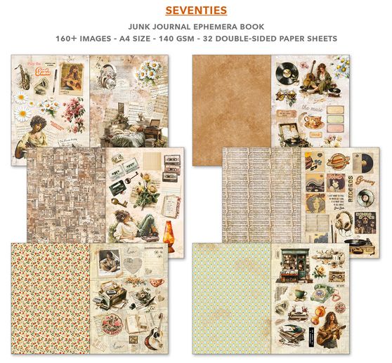 Junk Journal & Ephemera Book Ciao Bella &laquo; Seventies &raquo;