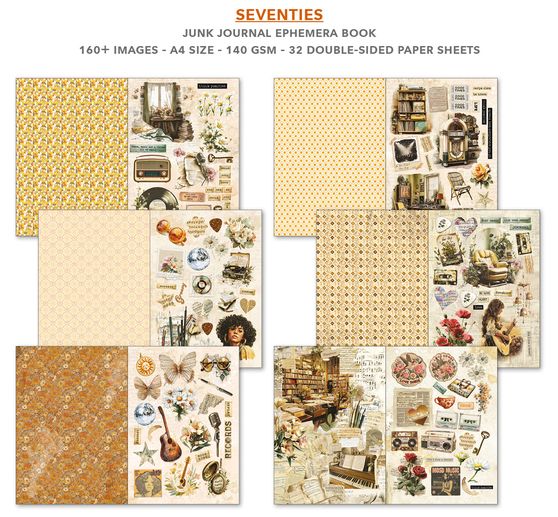 Junk Journal & Ephemera Book Ciao Bella &laquo; Seventies &raquo;