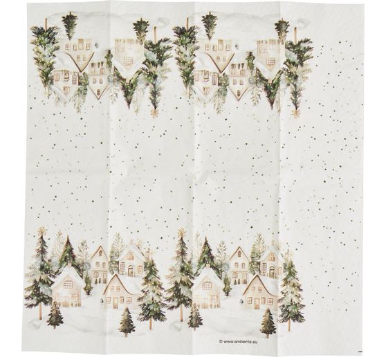 Paper handkerchiefs "Winter village"