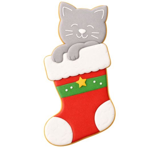 Emporte-pi&egrave;ce &laquo; Chat dans une chaussette &raquo;