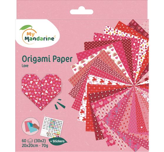 Assortiment de papier de pliage Avenue Mandarine &laquo; Paper Love &raquo;
