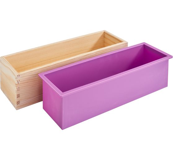 Moule &agrave; savon dans caisse en bois VBS