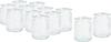 VBS XXL Glass hurricane vase "Grooves", 12 pcs.