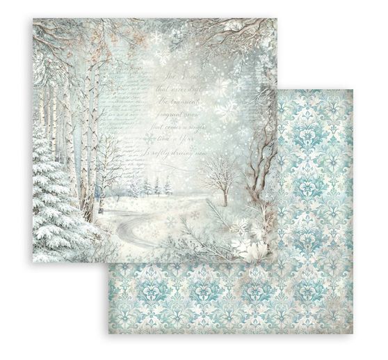 Stamperia Scrapbook block "White Christmas Backgrounds"