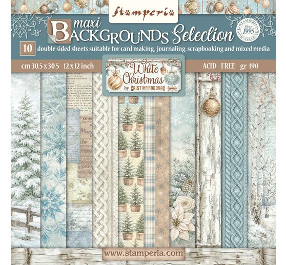 Stamperia Scrapbook block "White Christmas Backgrounds"