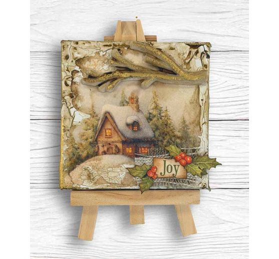 Stamperia Motif straw silk assortment "Silent Night", DIN A6, set of 8