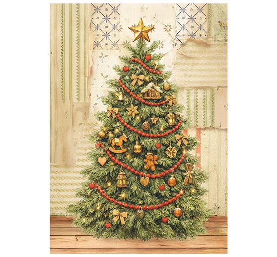 Stamperia Motif straw silk assortment "Silent Night", DIN A6, set of 8