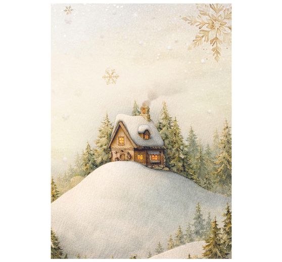 Stamperia Motif straw silk assortment "Silent Night", DIN A6, set of 8
