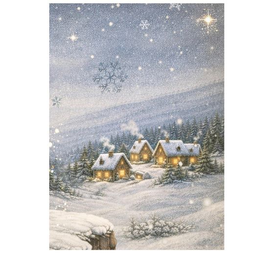 Stamperia Motif straw silk assortment "Silent Night", DIN A6, set of 8