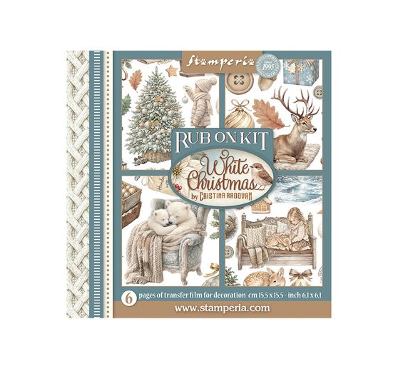 Stamperia Rub On assortment "White Christmas"