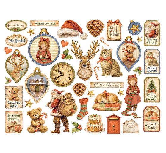 Motifs estamp&eacute;s Stamperia &laquo; Silent Night &raquo;
