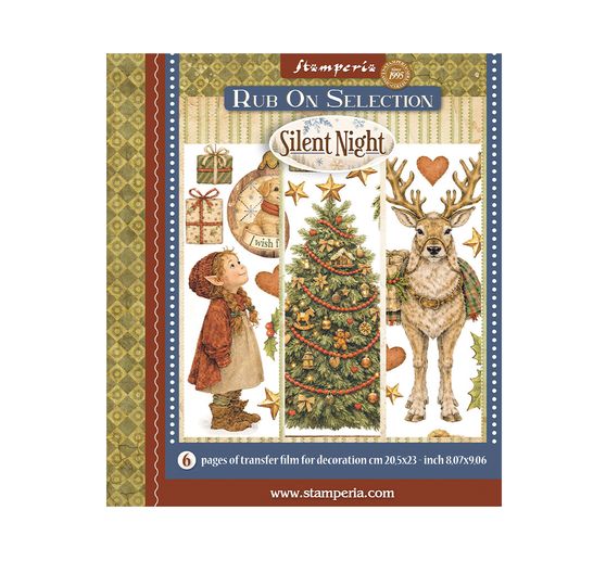 Assortiment de Rub On XL Stamperia &laquo; Silent Night &raquo;