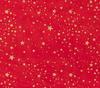 Cotton poplin fabric hot foil "Small stars &ndash; Red"