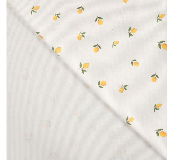 Tissu jersey c&ocirc;tel&eacute; au m&egrave;tre &laquo; Citrons &raquo;