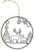 VBS Decorative ring with metal motif &ldquo;Deer&rdquo;