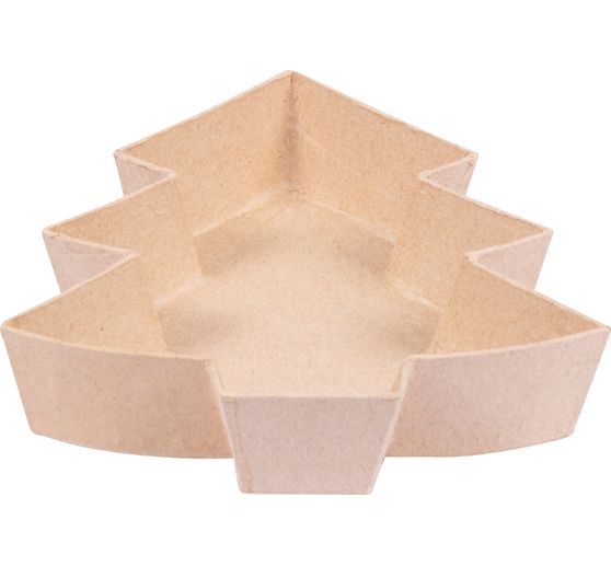 Assiette plateau &laquo; Sapin &raquo;, papier m&acirc;ch&eacute;