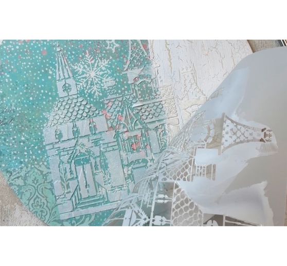 Pochoir Stamperia &laquo; Christmas House &raquo;, 20 x 25 cm