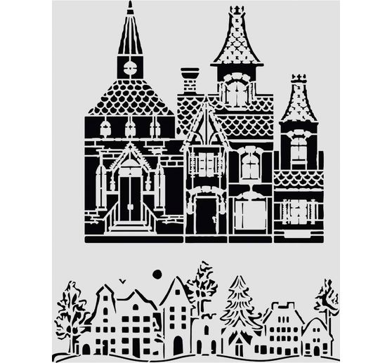 Pochoir Stamperia &laquo; Christmas House &raquo;, 20 x 25 cm