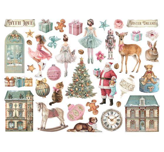 Motifs estamp&eacute;s Stamperia &laquo; Winter Magic &raquo;