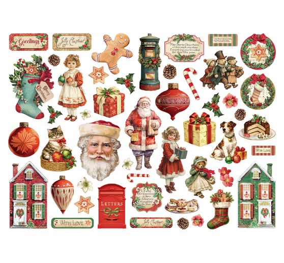 Motifs estamp&eacute;s Stamperia &laquo; Classic Christmas &raquo;