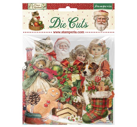 Motifs estamp&eacute;s Stamperia &laquo; Classic Christmas &raquo;
