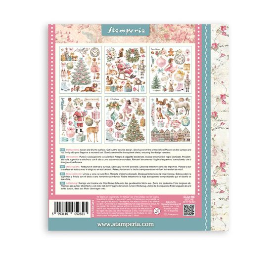 Assortiment de Rub On XL Stamperia &laquo; Winter Magic &raquo;