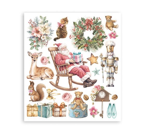 Assortiment de Rub On XL Stamperia &laquo; Winter Magic &raquo;