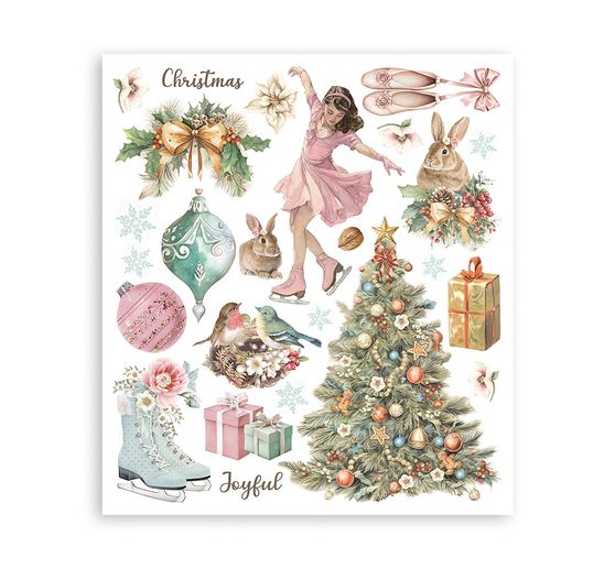 Assortiment de Rub On XL Stamperia &laquo; Winter Magic &raquo;